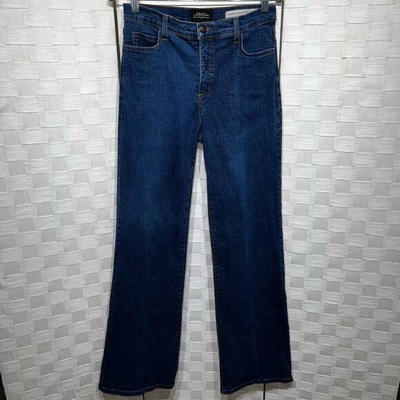 NYDJ Women’s Vintage Wide Leg Mid Rise Blue Denim Jeans Size 4 Hippie Boho - Picture 14 of 15